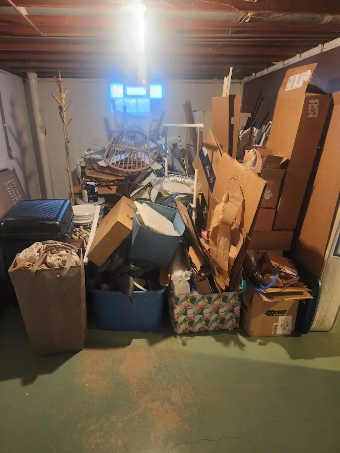 Roll-off dumpster container at job site for 20 Yard Dumpster Rental in Brandywine